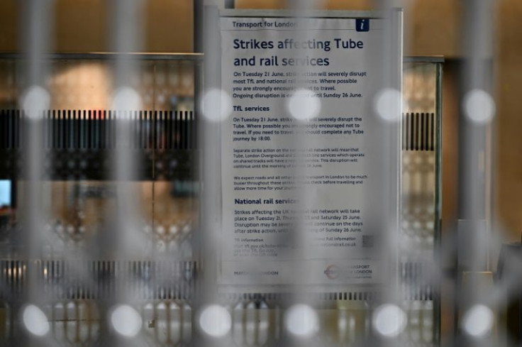 RMT workers on the London Underground have also staged a 24-hour stoppage on Tuesday