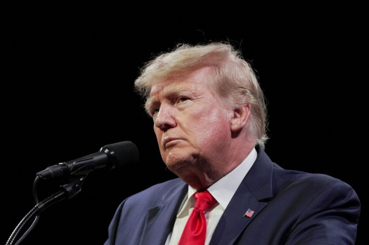 Former U.S. President Donald Trump speaks to an audience at the "American Freedom Tour" event in Memphis, Tennessee, U.S., June 18, 2022.  