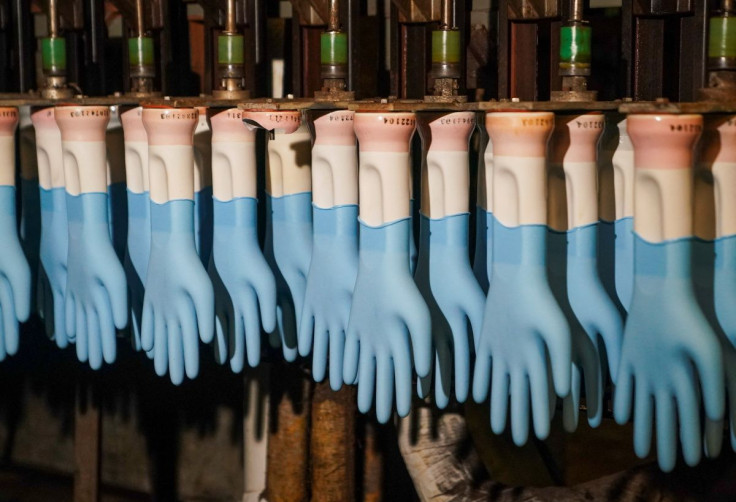 Original nitrile glove producing machinery is pictured at a factory of SHOWA, a large Japanese glove producer, in Fayette, Alabama, U.S., June 2, 2022.