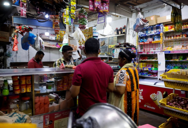 People shop at the grocery store at Slave Island, amid the country's economic crisis, in Colombo, Sri Lanka, April 18, 2022. 