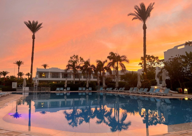 A general view of a pool at a hotel in the Red Sea resort of Sharm el-Sheikh, Egypt, June 4, 2022.