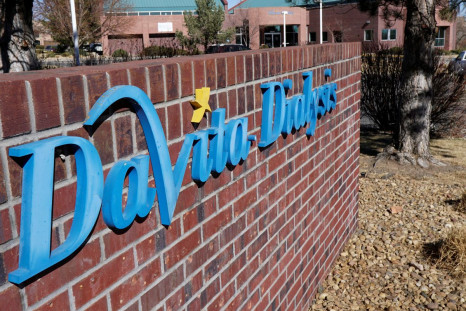 The outdoor sign seen at the DaVita Dialysis clinic in Denver February 16, 2016.  