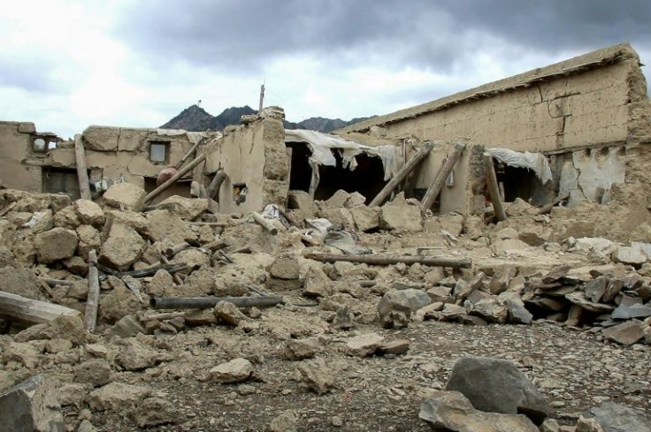 Damaged houses are pictured following a deadly earthquake in Gayan district in Afghanistan's Paktika province on June 22, 2022