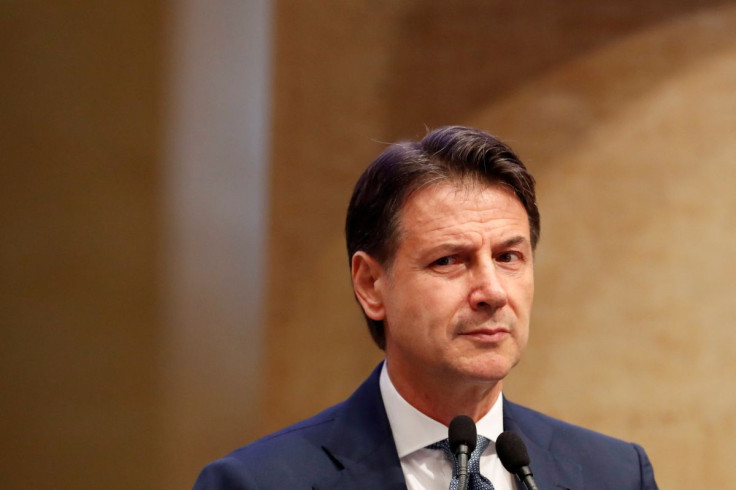 Former Italian Prime Minister Giuseppe Conte looks on during a news conference to discuss the 5-Star political party, in Rome, Italy, June 28, 2021. 