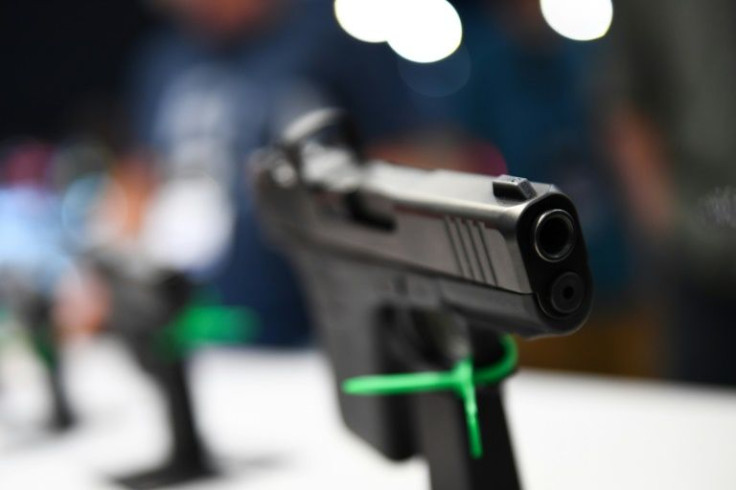 Glock pistols displayed at a National Rifle Association (NRA) meeting in Houston, Texas in June 2022