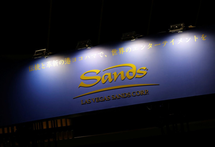 The logo of Las Vegas Sands Corp is pictured at the Japan IR EXPO in Yokohama, Japan January 29, 2020. 