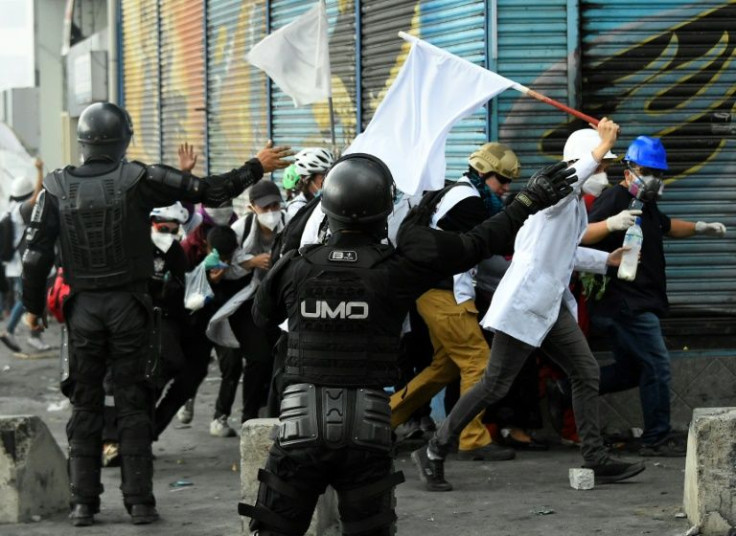 Demonstrators are demanding cuts to fuel prices, jobs, food price controls and more social spending