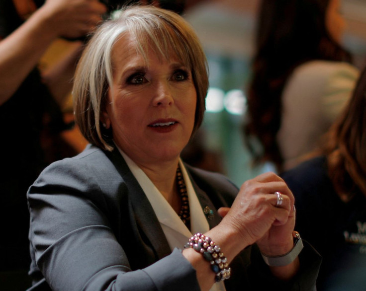 Democratic candidate for governor Michelle Lujan Grisham sits down for a meal at Barelas Coffee House on midterm elections day in Albuquerque, New Mexico, U.S., November 6, 2018.   