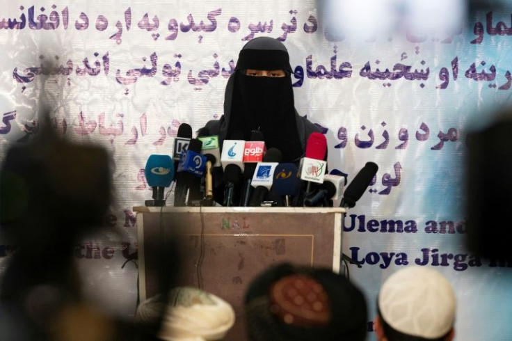 A member of an Afghan women's group told a press conference that the Taliban's grand council meeting would not be representative without their participation