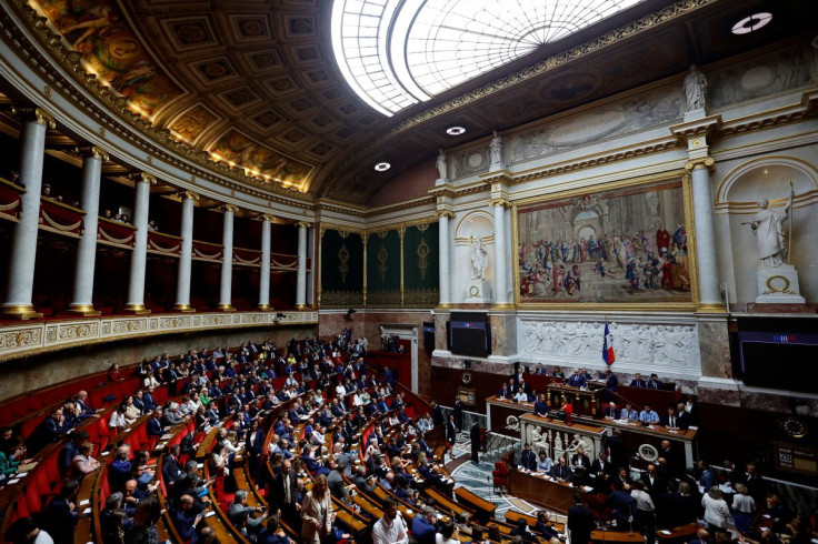 A general view shows the hemicycle during the opening session of the National Assembly in Paris, France, June 28, 2022.