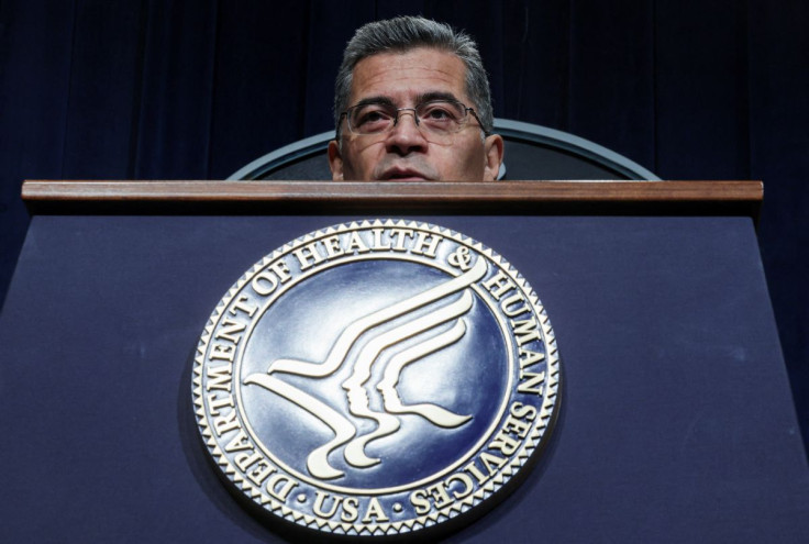 U.S. Health and Human Services Secretary Xaviar Becerra holds a news conference to unveil the Biden administration's action plan following the overturning of Roe v Wade, at the Department of Health and Human Services in Washington, U.S., June 28, 2022.