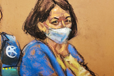 Jeffrey Epstein associate Ghislaine Maxwell attends her sentencing hearing in a courtroom sketch in New York City, U.S. June 28, 2022. Maxwell was convicted on December 29, 2021 on five of the six counts she faced for helping the late financier and convic
