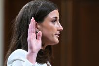Cassidy Hutchinson, an aide to then White House chief of staff Mark Meadows, is sworn-in during a House Select Committee hearing to Investigate the January 6th Attack on the US Capitol