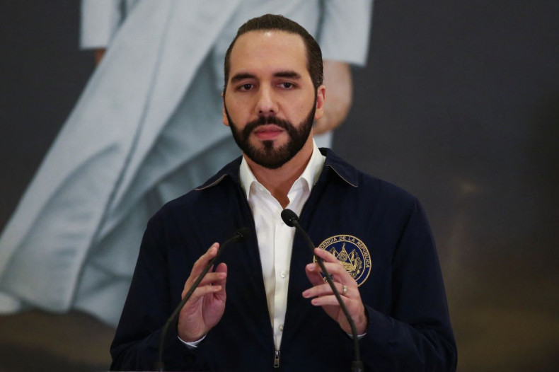 El Salvador's President Nayib Bukele speaks during a news conference about three police officers killed in an attack, in San Salvador, El Salvador, June 28, 2022. 