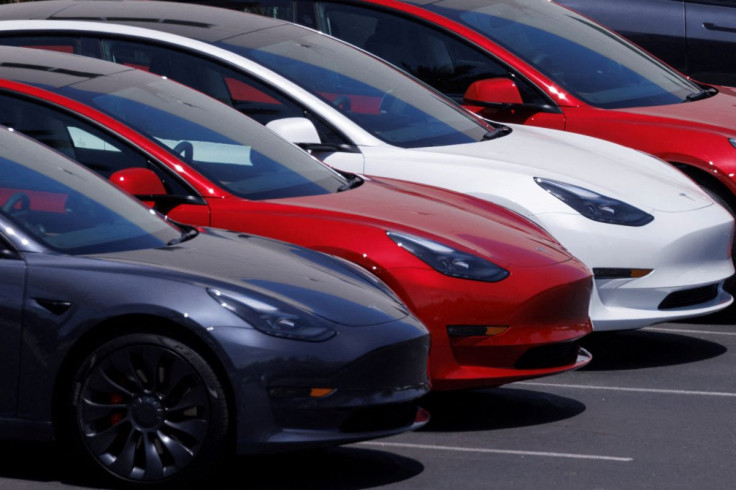 Tesla vehicles are shown at a sales and service center in Vista, California, U.S., June 3, 2022.    