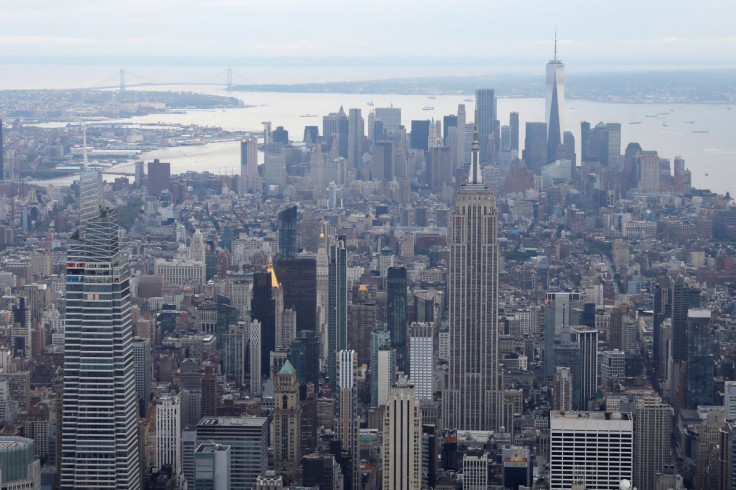 The skyline is seen in Manhattan, New York City, U.S., August 21, 2021. 