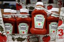 Bottles of Heinz Tomato Ketchup, owned by the Kraft Heinz Company, are seen for sale in Queens, New York, U.S., November 16, 2021. 