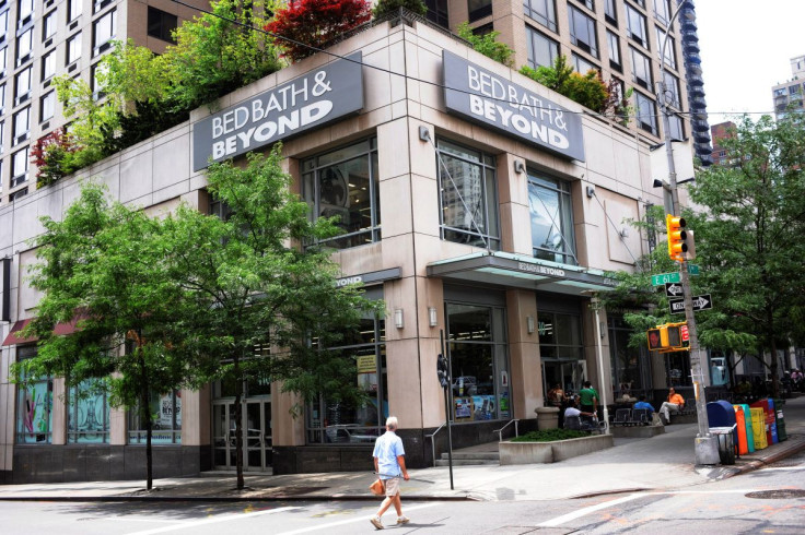 A passerby walks in front of a Bed, Bath, and Beyond in New York, June 23, 2010. 