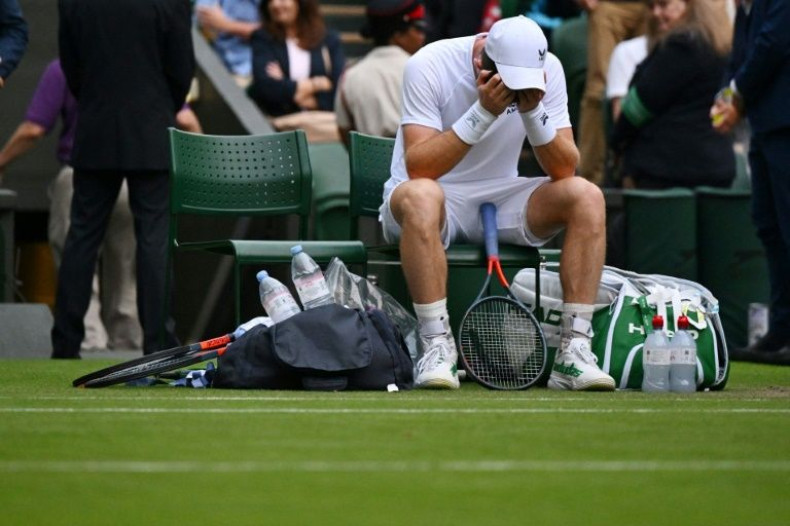 Down and out: Andy Murray