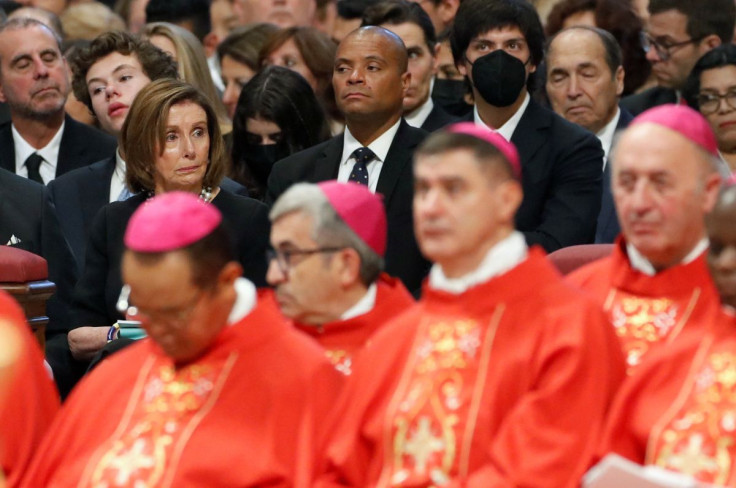 U.S. Speaker of the House Nancy Pelosi (D-CA) attends the Mass of Saint Peter and Paul in St Peter's Basilica, at the Vatican, June 29, 2022. 