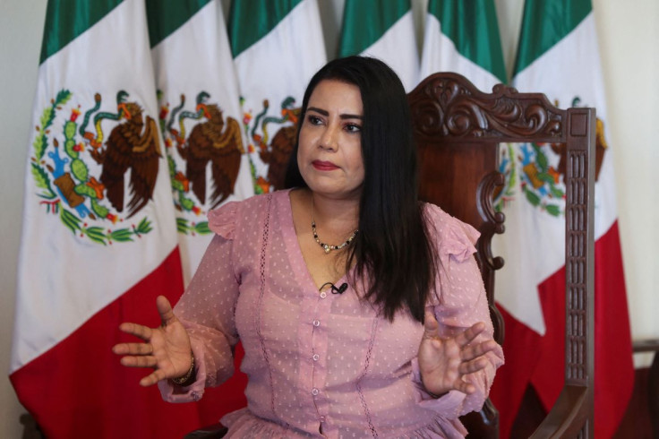 Irene Olea Torres, Mayor of Izucar de Matamoros, speaks with Reuters during an interview in Izucar de Matamoros, Mexico, June 29, 2022. 