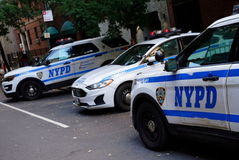 New York City police cars are pictured, amid the coronavirus disease (COVID-19) pandemic, in the Manhattan borough of New York City, New York, U.S., November 1, 2021.  