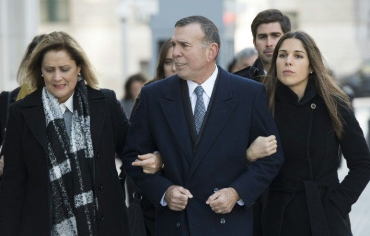 Juan Ãngel Napout of Paraguay, one of three defendants in the FIFA scandal on trial in Brooklyn, arrives at the Federal Courthouse in Brooklyn on November 15, 2017