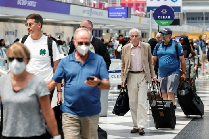 Travelers arrive at O'Hare International Airport on June 30, 2022 in Chicago, Illinois