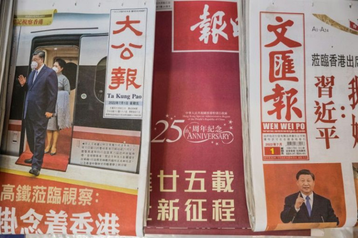 The city's main newspapers ran all-red full front pages celebrating the anniversary