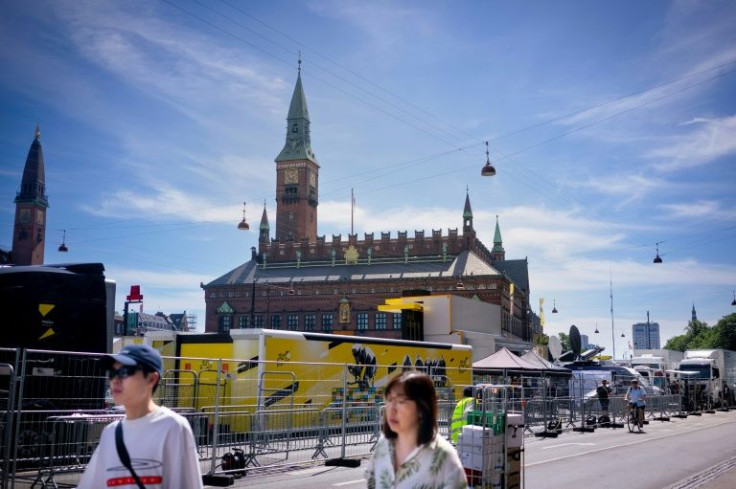 Friday's finish line near the town hall in Copenhagen