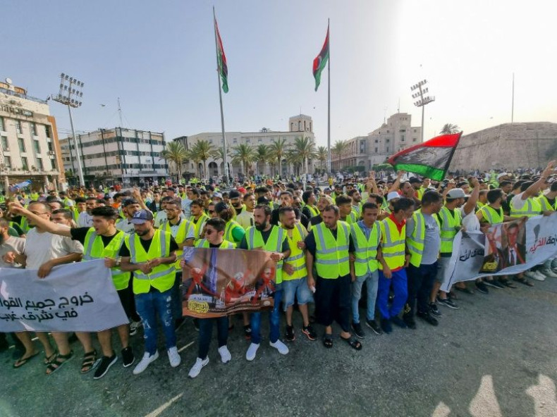 Libyans on Friday gathered in Tripoli to protest against the political situation and dire living conditions