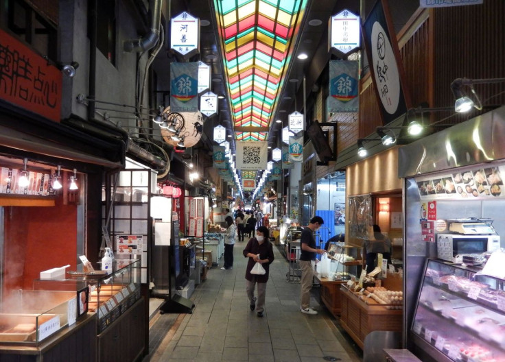 Shoppers are seen at Nishiki Market in Kyoto, western Japan June 18, 2022. Picture taken June 18, 2022.