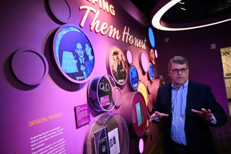 Geoff Schumacher, vice president of exhibits and programs of The Mob Museum, the National Museum of Organized Crime and Law Enforcement, speaks during an interview about the museum's exhibits and history of organized crime murders and missing people on Ju