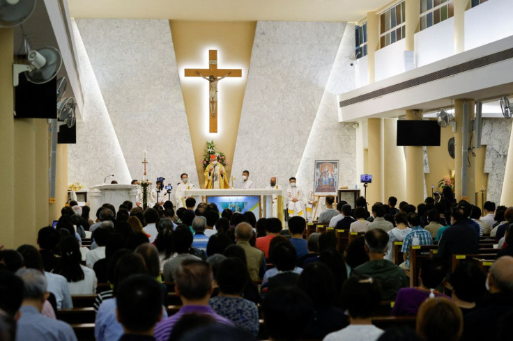 Cardinal Joseph Zen attends a mass for the Chinese Catholic church, in Hong Kong, China, May 24, 2022.