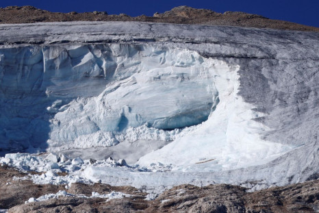 A view shows the site of a deadly collapse of parts of a mountain glacier in the Italian Alps amid record temperatures, at Marmolada ridge, Italy July 5, 2022. 