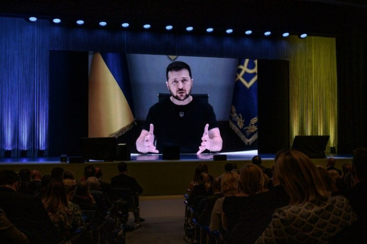 Ukraine President Volodymyr Zelensky addressed the Ukraine Recovery Conference on Monday