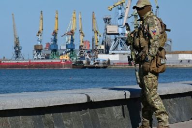 The Berdyansk port in southeastern Ukraine has been under Russian control since the first weeks of the war