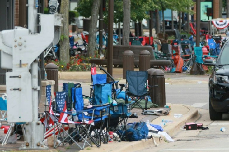 Belongings left behind after the mass shooting in Highland Park, Illinois