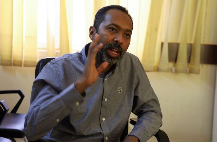 Former cabinet minister, Khalid Omer Yousif, speaks during an interview with Reuters in Khartoum, Sudan January 31, 2022. Picture taken January 31, 2022.