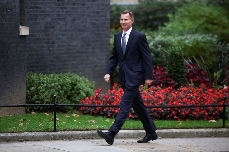 MP Jeremy Hunt walks outside Downing Street in London, Britain, September 27, 2021.