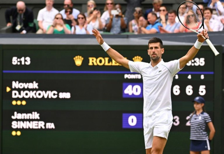 Fighting spirit: Novak Djokovic celebrates