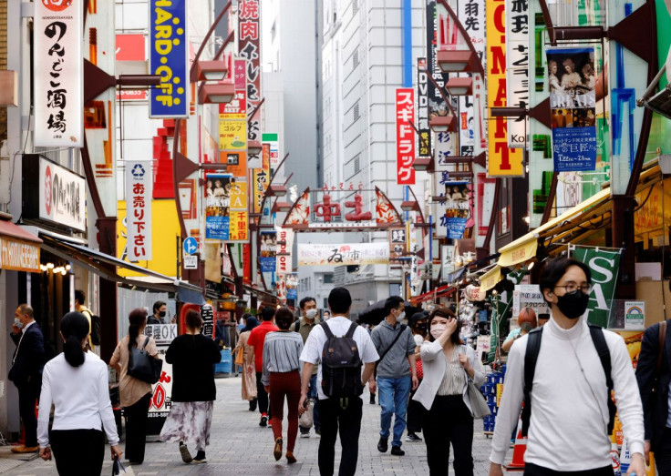 People make their way at  Ameyoko shopping district in Tokyo, Japan, May 20, 2022. 