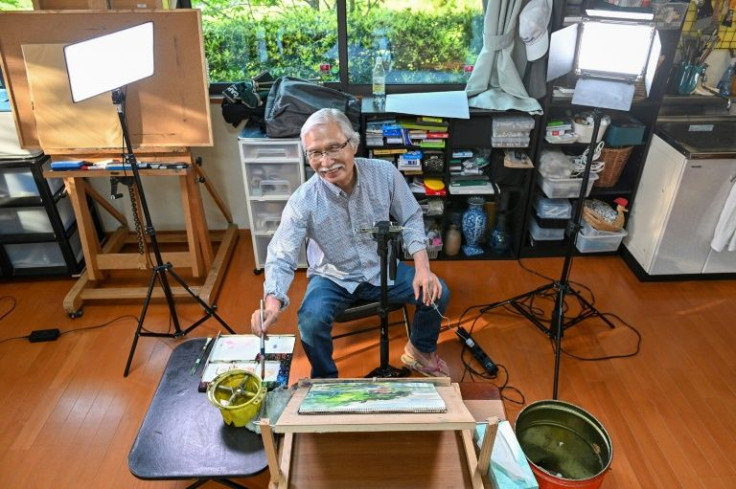 Harumichi Shibasaki has 1.4 million subscribers following his Youtube art tutorials, which he films from his home in the Japanese countryside