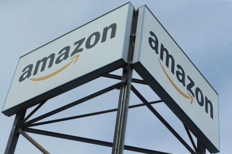 An Amazon logo is pictured at a logistics centre in Mannheim, Germany, September 17, 2019. 