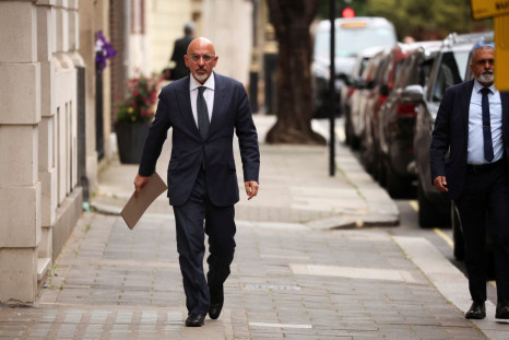 British new Chancellor of the Exchequer Nadhim Zahawi arrives for TV interviews, in London, Britain, July 6, 2022. 
