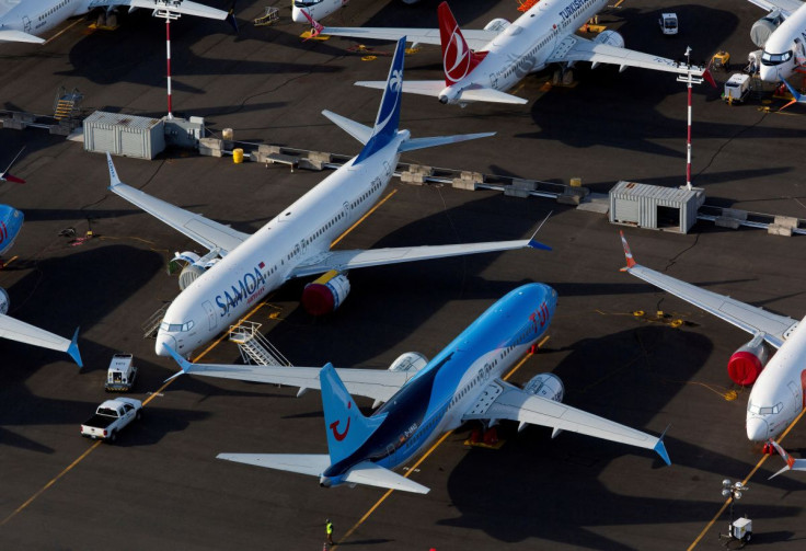 Boeing 737 Max aircraft are parked in a parking lot at Boeing Field in this aerial photo over Seattle, Washington, U.S. June 11, 2020. 