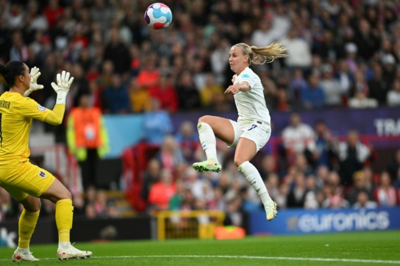 Beth Mead (right)got England off to a winning start at Euro 2022