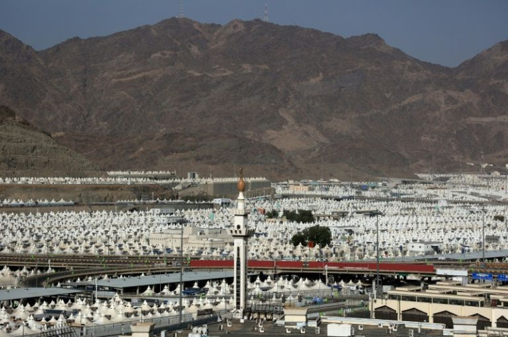 Tents have been set up to host pilgrims in Mina, near the holy Muslim city of Mecca
