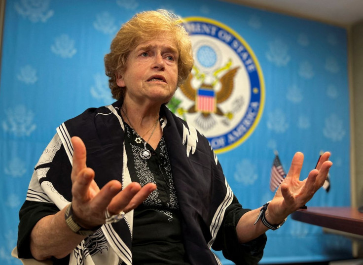 Deborah Lipstadt, the U.S. State Department's Special Envoy to Monitor and Combat Anti-Semitism, speaks during an interview with Reuters, at the U.S. Embassy in Abu Dhabi, United Arab Emirates, July 7, 2022.