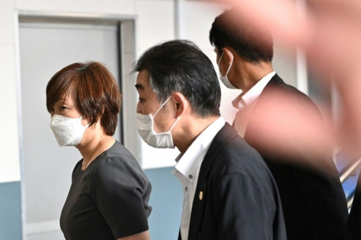 Hours after the attack, Abe's wife Akie arrived in Nara